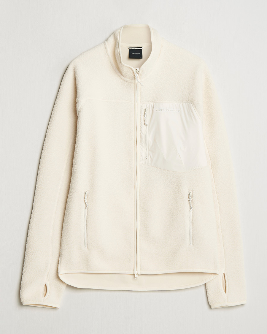 Homme | Pulls Et Tricots | Peak Performance | Pile Full Zip Vintage White