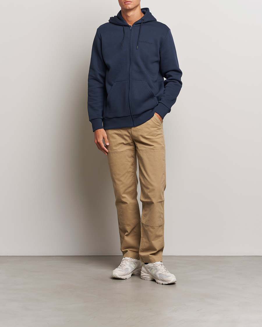 Heren | Truien | Peak Performance | Original Full Zip Hoodie Blue Shadow