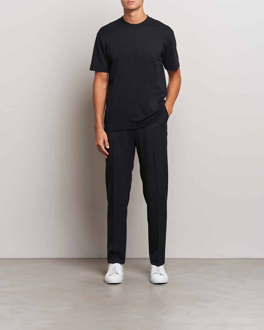 Heren | T-shirts | Sunspel | Heavy Weight Supima Cotton T-Shirt Black