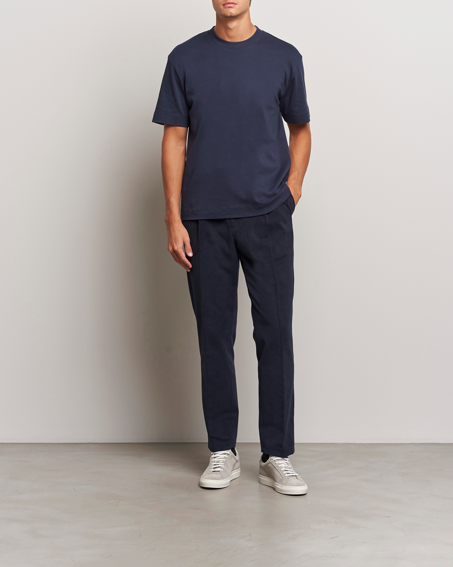 Heren | T-shirts | Sunspel | Heavy Weight Supima Cotton T-Shirt Navy