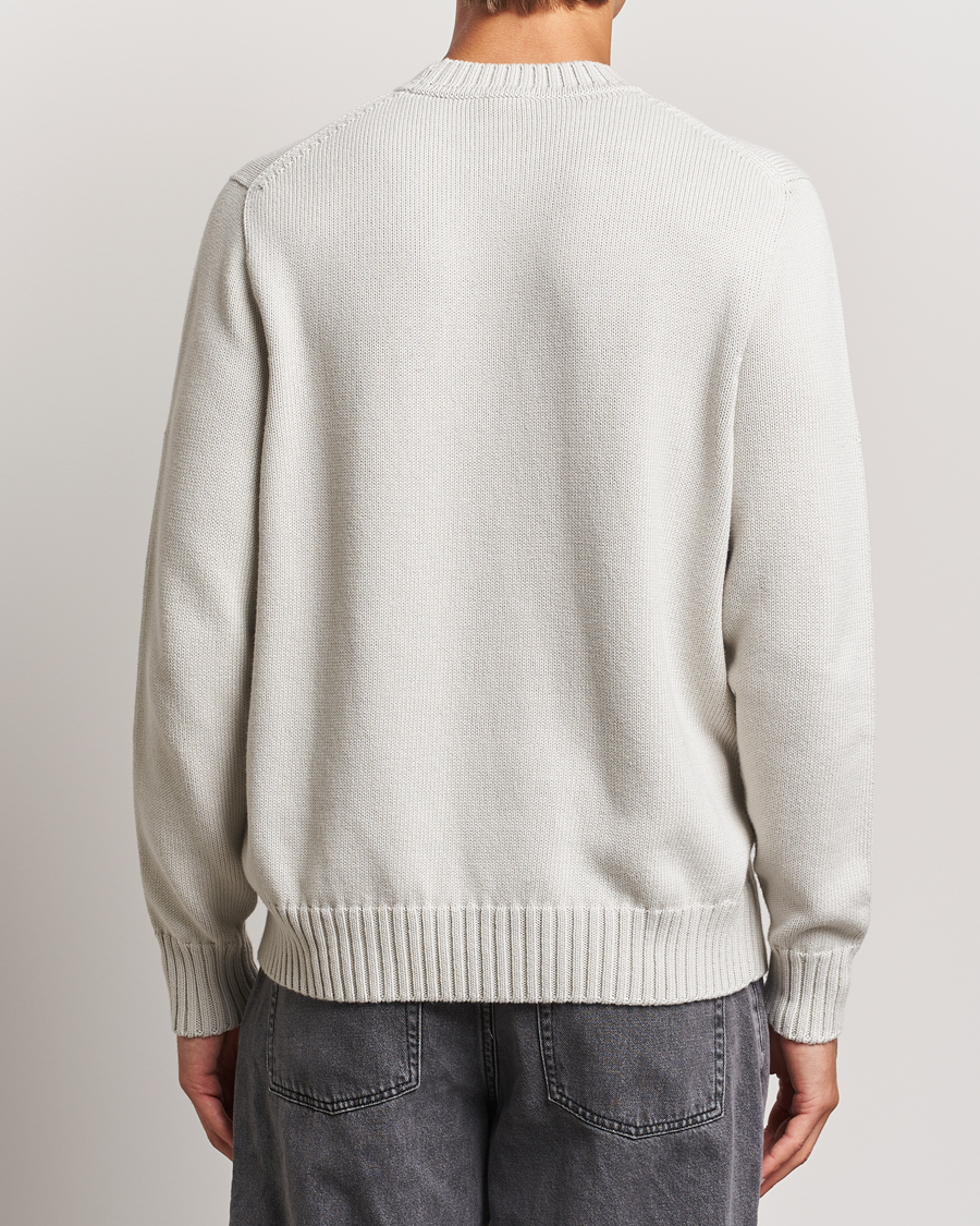 Heren | Truien | Sunspel | Mid Weight Cotton Crew Putty