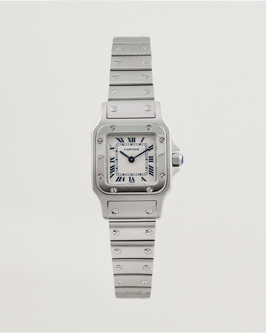 Homme | Cartier Pre-Owned Santos Galbée 1565 Silver | Cartier Pre-Owned | Santos Galbée 1565 Silver