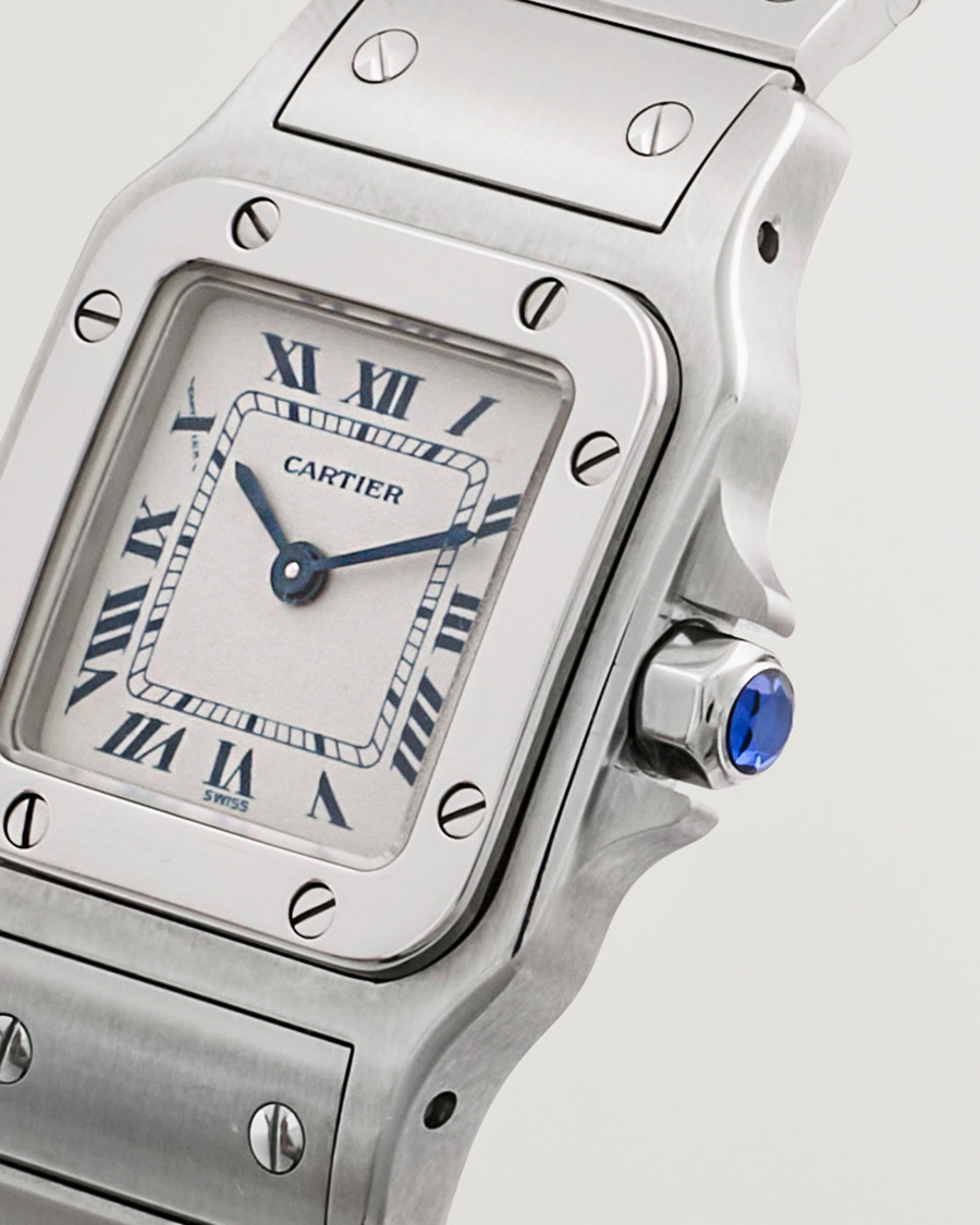 Homme | Cartier Pre-Owned Santos Galbée 1565 Silver | Cartier Pre-Owned | Santos Galbée 1565 Silver