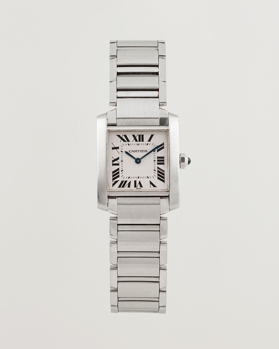 Heren | Cartier Pre-Owned Tank Française 2301 Silver | Cartier Pre-Owned | Tank Française 2301 Silver