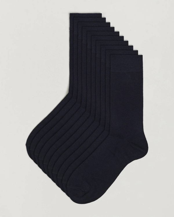 Homme | Sous-Vêtements Et Chaussettes | Topeco | 10-pack Solid Care of Carl Cotton Sock