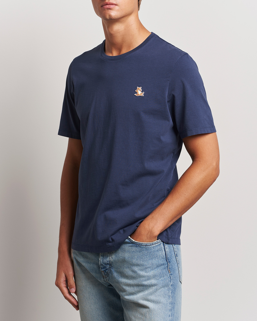 Heren | T-shirts | Maison Kitsuné | Chillax Fox T-Shirt Eclipse Blue