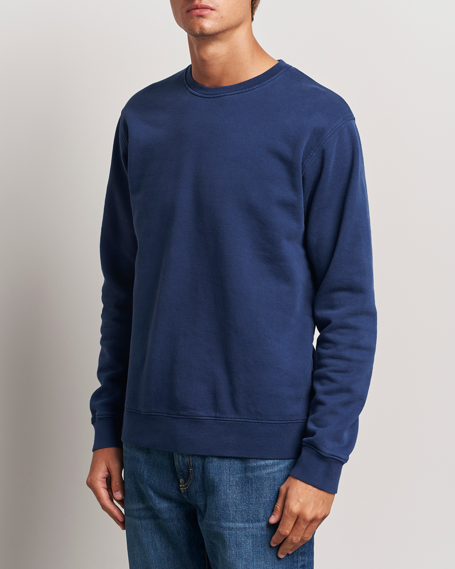 Heren | Truien | Colorful Standard | Classic Organic Crew Neck Sweat Marine Blue