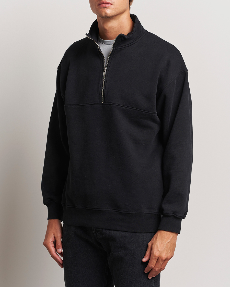 Heren | Truien | Colorful Standard | Classic Organic Half-Zip Deep Black