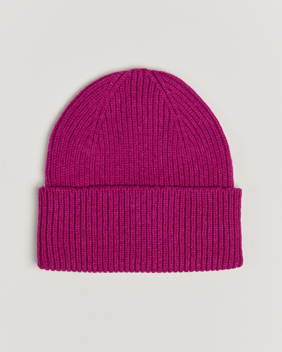 Heren | Colorful Standard Merino Wool Beanie Magenta Blaze | Colorful Standard | Merino Wool Beanie Magenta Blaze