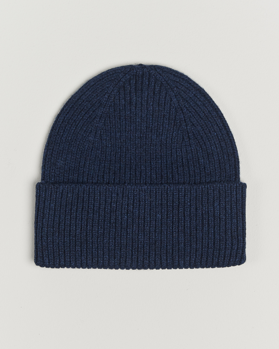 Homme | Bonnets | Colorful Standard | Merino Wool Beanie Marine Blue