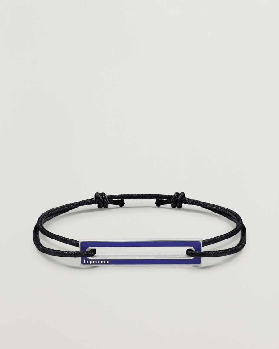 Heren | Sieraden | LE GRAMME | Lacquered Cord Bracelet Royal Blue