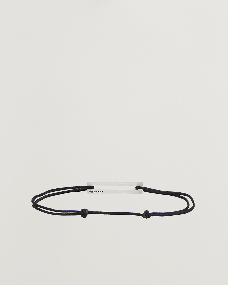 Heren | Sieraden | LE GRAMME | Lacquered Cord Bracelet Black
