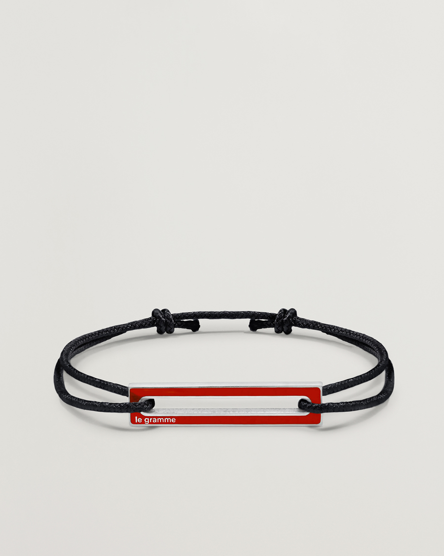 Heren | Sieraden | LE GRAMME | Lacquered Cord Bracelet Red
