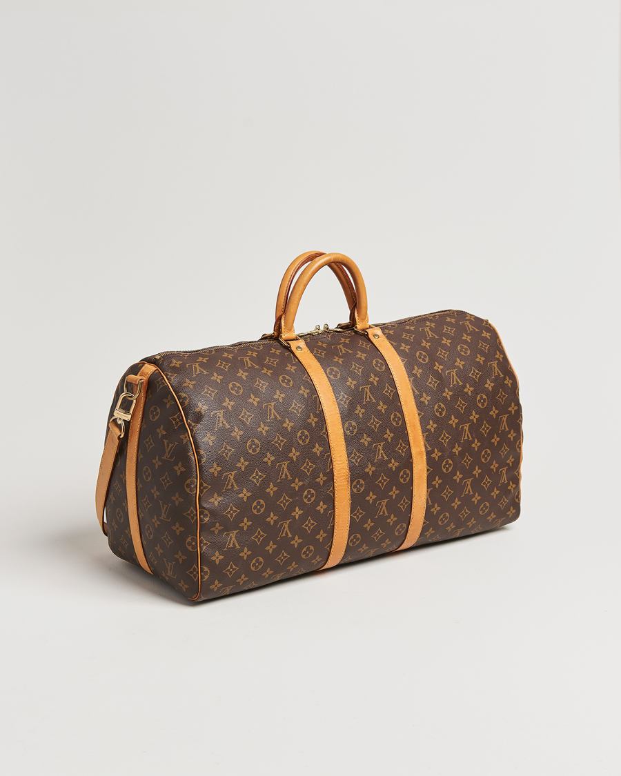 Homme | Louis Vuitton Pre-Owned Keepall Bandoulière 55 Monogram | Louis Vuitton Pre-Owned | Keepall Bandoulière 55 Monogram