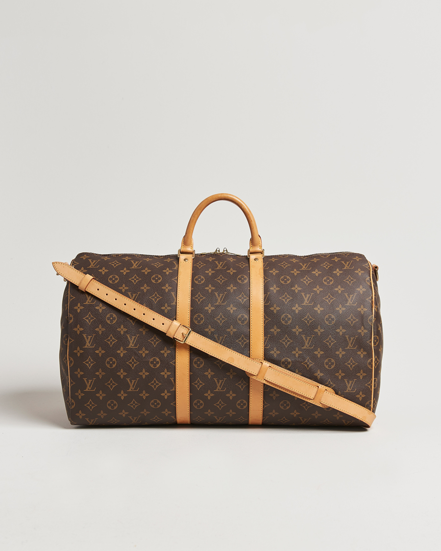 Homme | Louis Vuitton Pre-Owned Keepall Bandoulière 55 Monogram | Louis Vuitton Pre-Owned | Keepall Bandoulière 55 Monogram