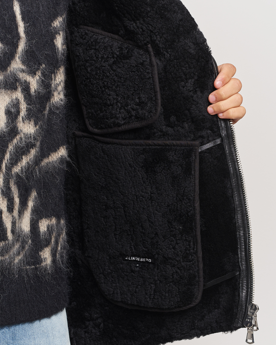 Homme | Manteaux Et Vestes | J.Lindeberg | Sutton Shearling Jacket Black