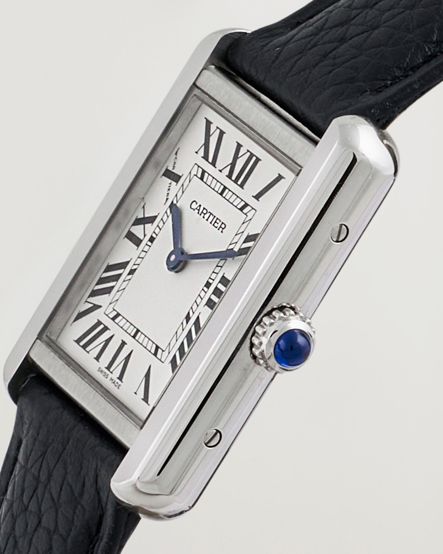 Heren | Cartier Pre-Owned Tank SoloWSTA0030 Silver | Cartier Pre-Owned | Tank SoloWSTA0030 Silver