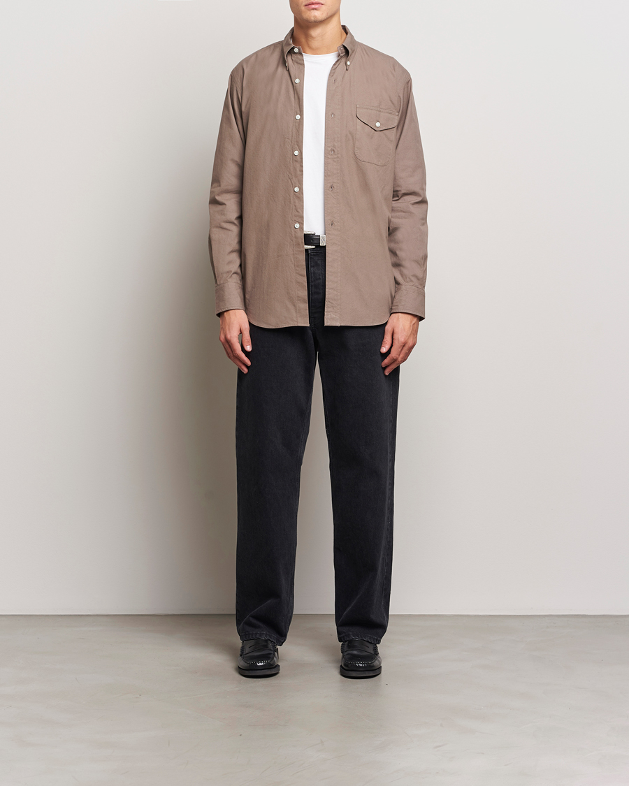 Homme | Chemises | Kamakura Shirts | Vintage Ivy Flap Pocket Shirt Khaki