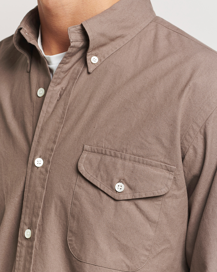 Homme | Chemises | Kamakura Shirts | Vintage Ivy Flap Pocket Shirt Khaki
