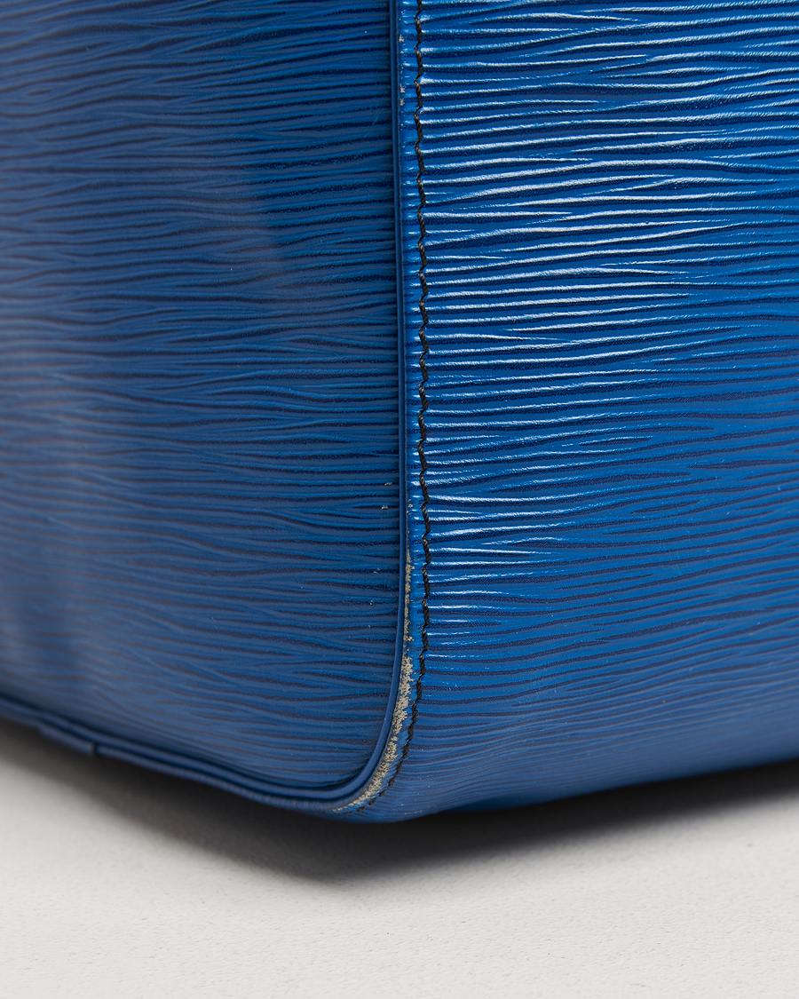 Heren | Louis Vuitton Pre-Owned Keepall 50 Epi Leather Travel Bag Blue | Louis Vuitton Pre-Owned | Keepall 50 Epi Leather Travel Bag Blue