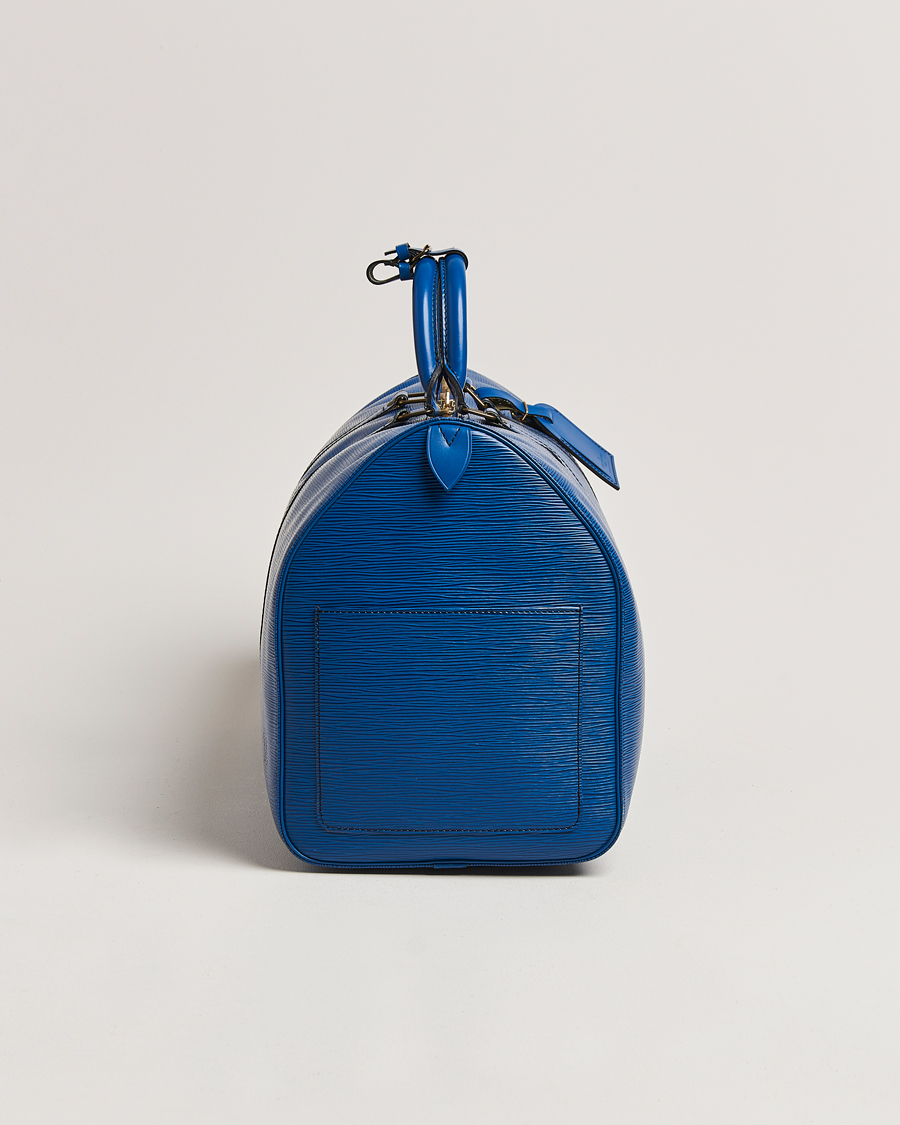 Heren | Louis Vuitton Pre-Owned Keepall 50 Epi Leather Travel Bag Blue | Louis Vuitton Pre-Owned | Keepall 50 Epi Leather Travel Bag Blue