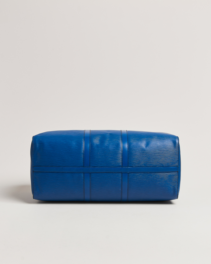 Heren | Louis Vuitton Pre-Owned Keepall 50 Epi Leather Travel Bag Blue | Louis Vuitton Pre-Owned | Keepall 50 Epi Leather Travel Bag Blue