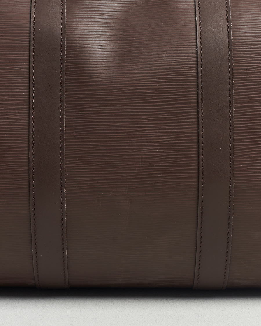 Homme | Louis Vuitton Pre-Owned Keepall 45 Epi Leather Travel Bag Brown | Louis Vuitton Pre-Owned | Keepall 45 Epi Leather Travel Bag Brown