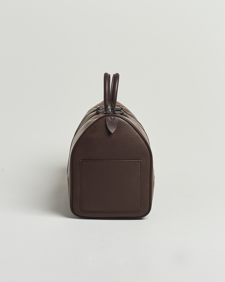 Homme | Louis Vuitton Pre-Owned Keepall 45 Epi Leather Travel Bag Brown | Louis Vuitton Pre-Owned | Keepall 45 Epi Leather Travel Bag Brown