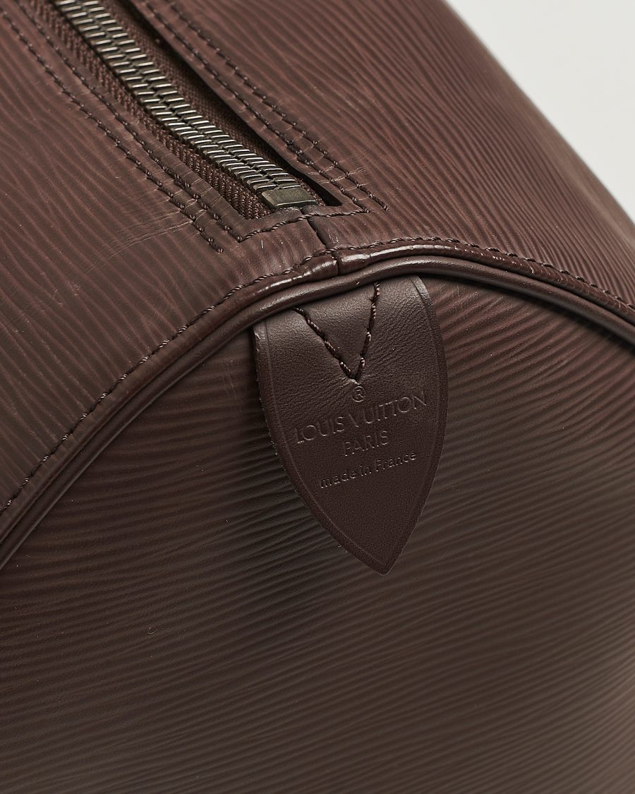 Homme | Louis Vuitton Pre-Owned Keepall 45 Epi Leather Travel Bag Brown | Louis Vuitton Pre-Owned | Keepall 45 Epi Leather Travel Bag Brown
