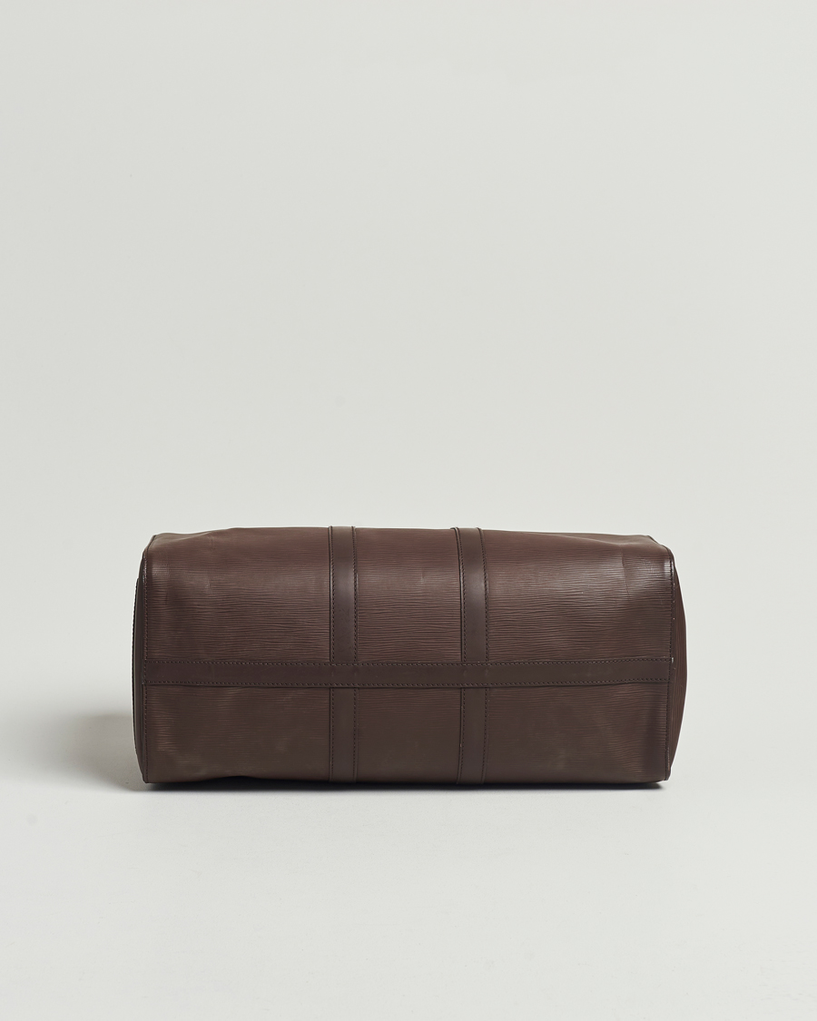 Homme | Louis Vuitton Pre-Owned Keepall 45 Epi Leather Travel Bag Brown | Louis Vuitton Pre-Owned | Keepall 45 Epi Leather Travel Bag Brown