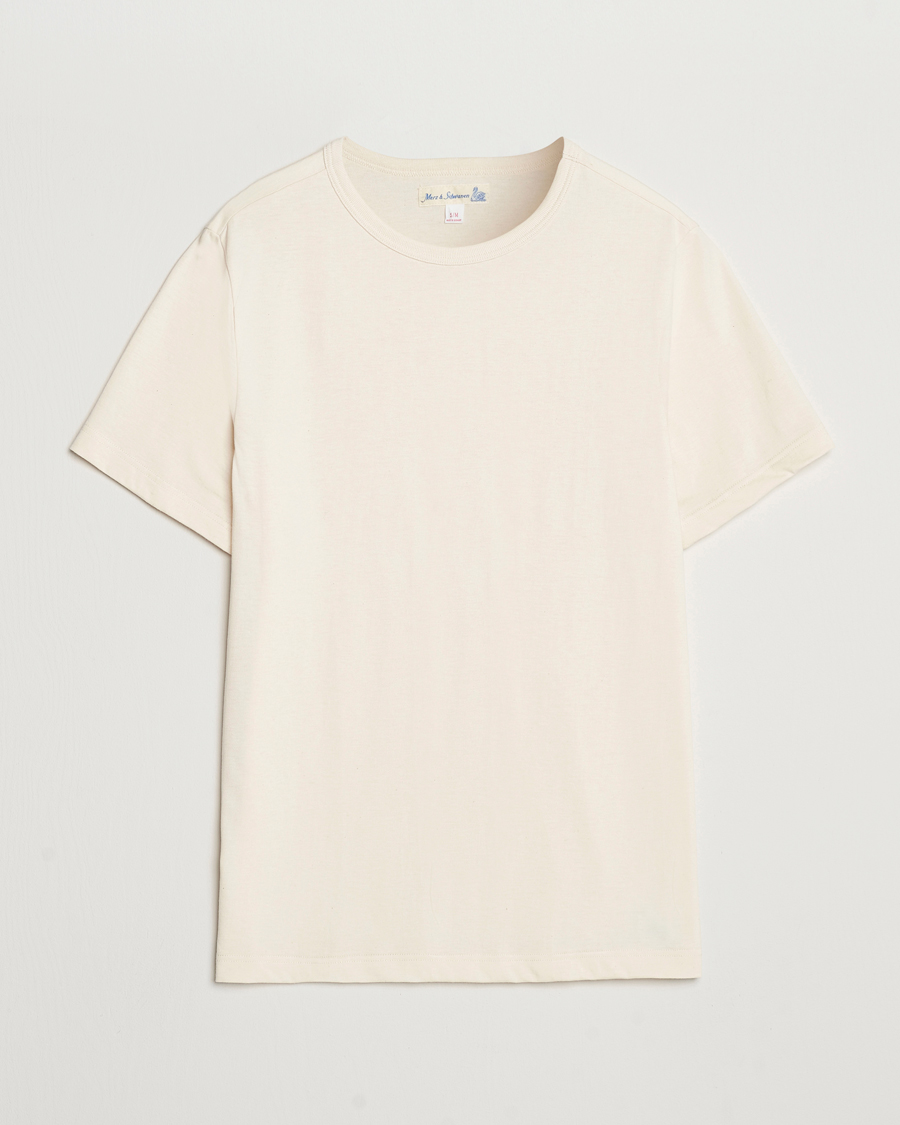 Heren | T-shirts | Merz b. Schwanen | 1950s Classic Loopwheeled T-shirt Nature