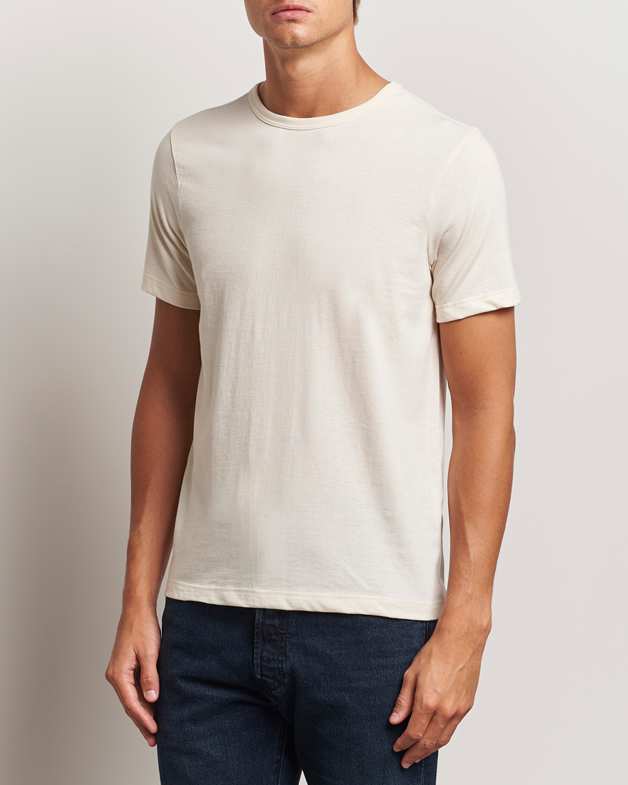 Heren | T-shirts | Merz b. Schwanen | 1950s Classic Loopwheeled T-shirt Nature