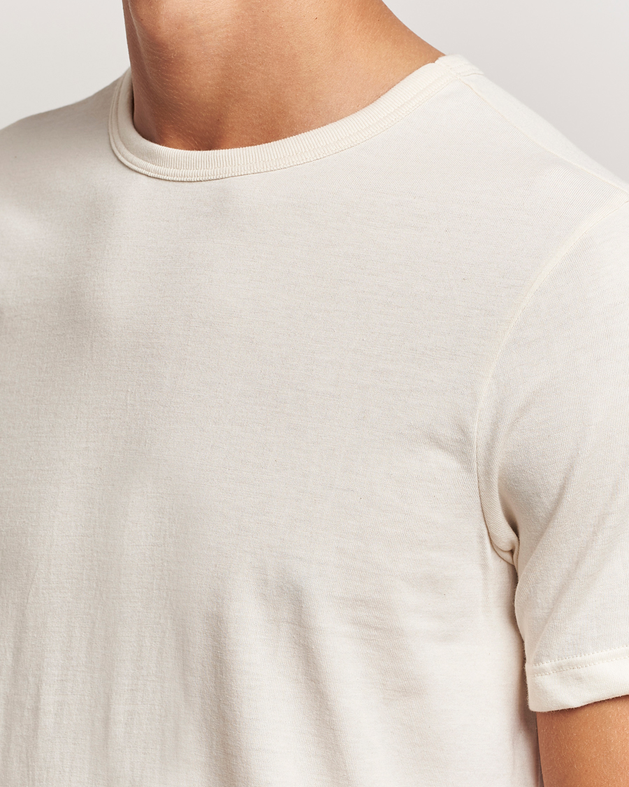Heren | T-shirts | Merz b. Schwanen | 1950s Classic Loopwheeled T-shirt Nature