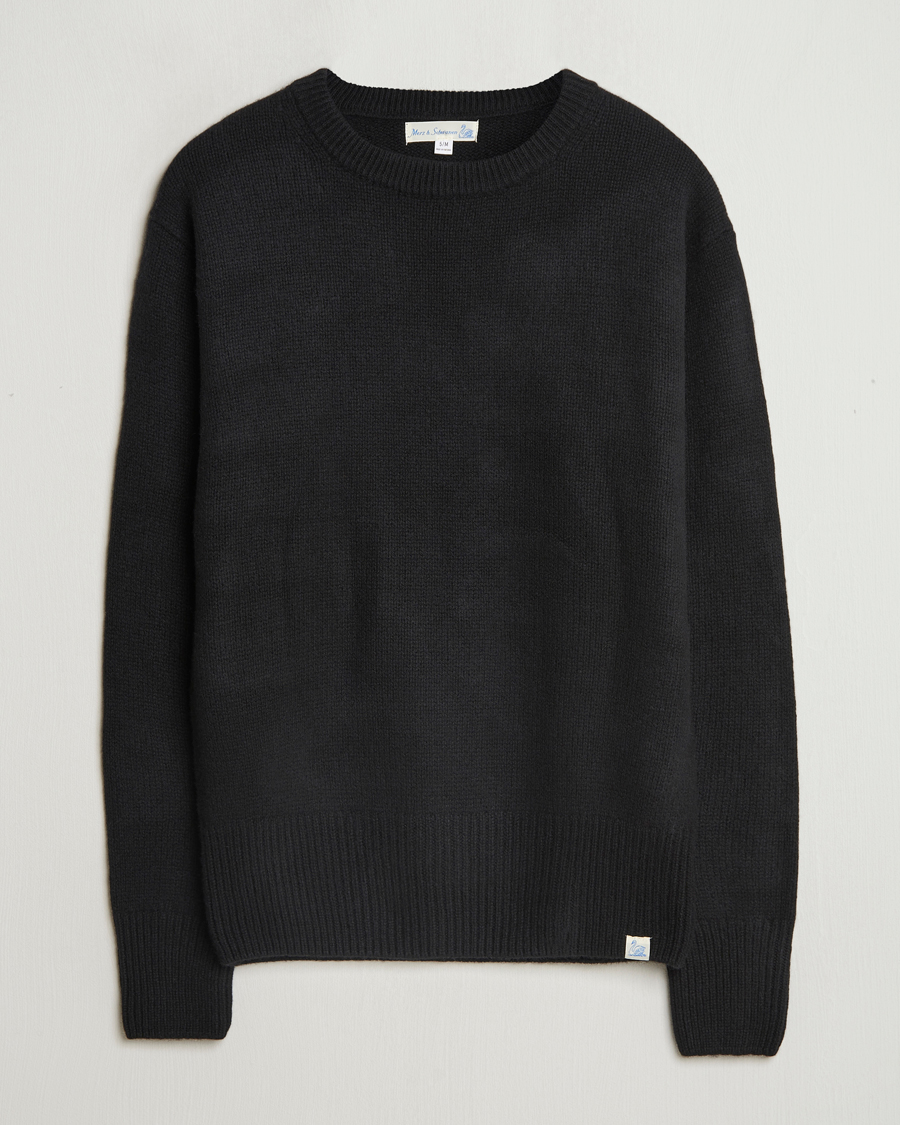 Heren | Truien | Merz b. Schwanen | Merino/Cashmere Pullover Deep Black
