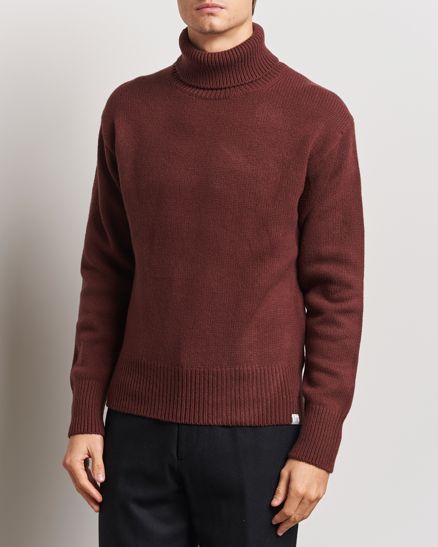 Homme | Pulls Et Tricots | Merz b. Schwanen | Merino/Cashmere Rollneck Bark Brown