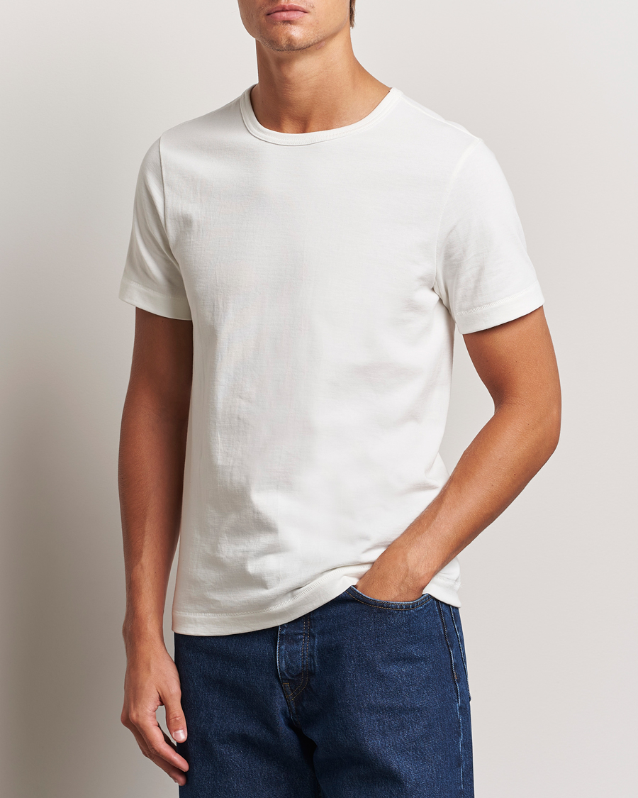 Heren | T-shirts | Merz b. Schwanen | Classic Fit Loopwheeled T-Shirt White
