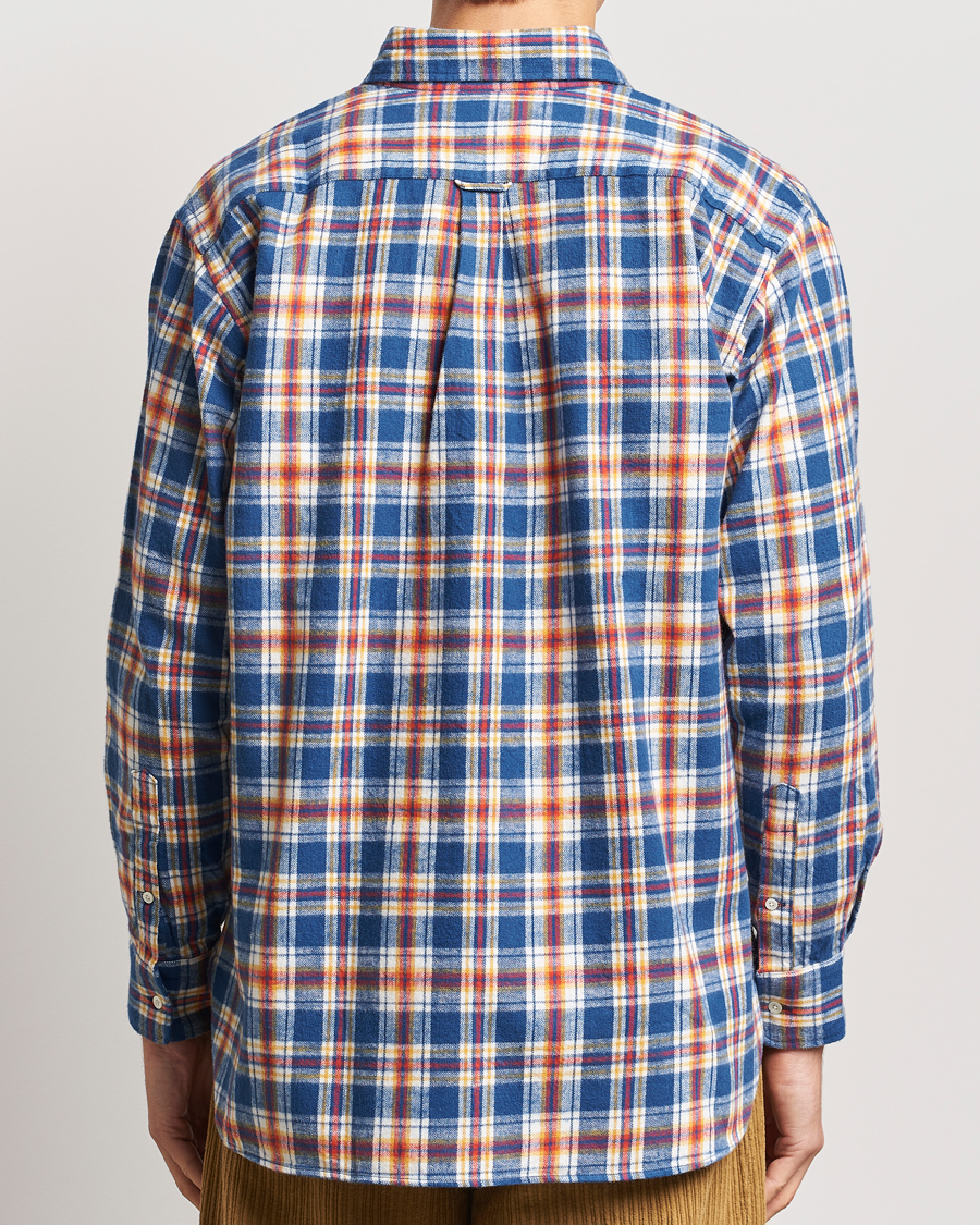 Homme | Chemises | BEAMS PLUS | Brushed Flannel Button Down Shirt Blue
