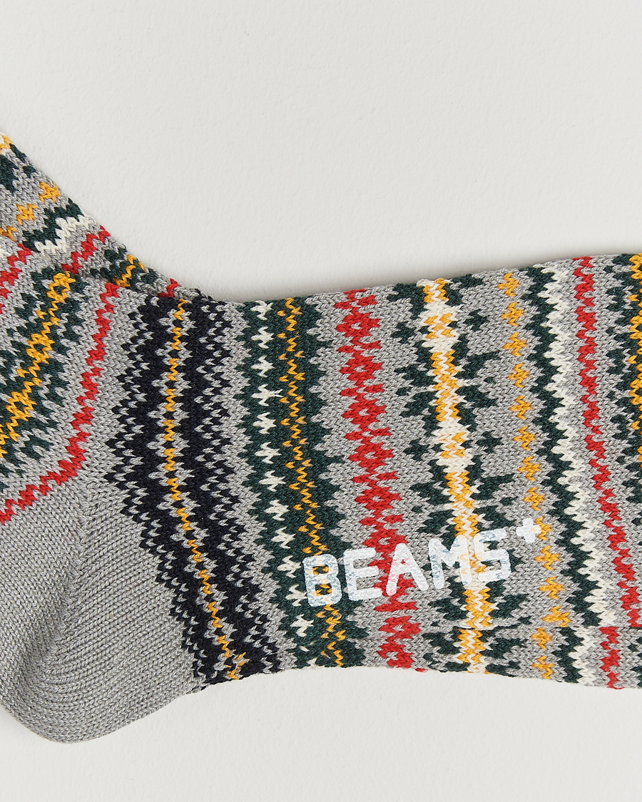 Homme | Sous-Vêtements Et Chaussettes | BEAMS PLUS | Fairisle Socks Grey