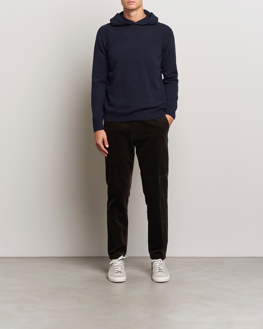 Homme | Pulls Et Tricots | Gran Sasso | Wool Hoodie Navy