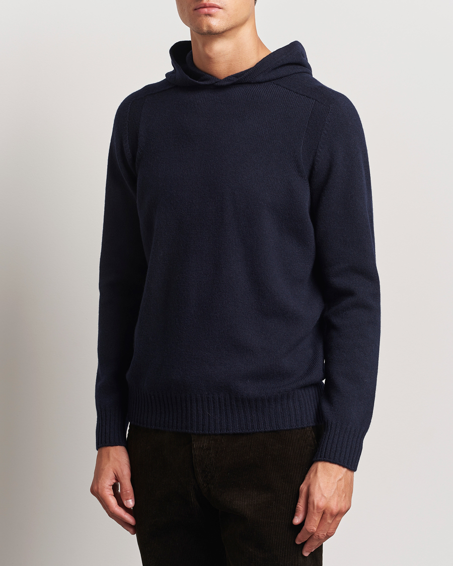 Homme | Pulls Et Tricots | Gran Sasso | Wool Hoodie Navy
