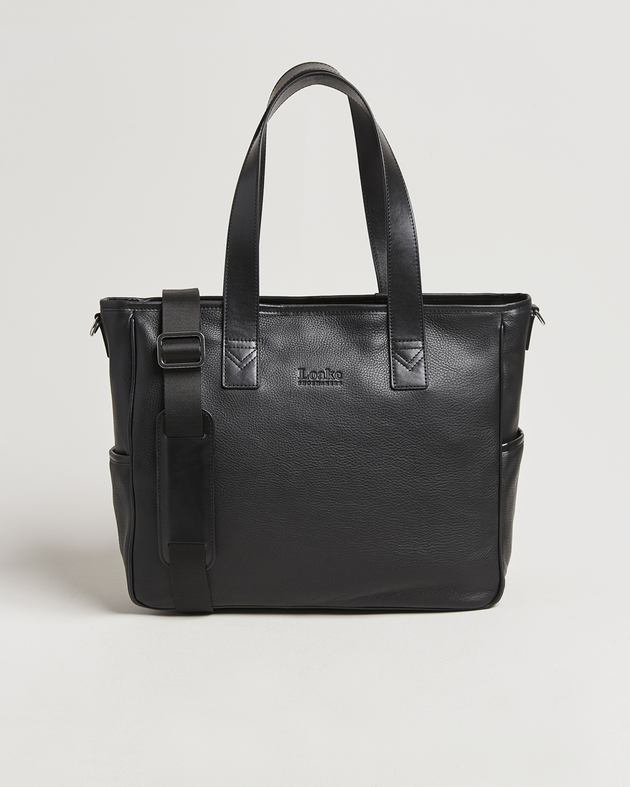 Heren | Tassen | Loake 1880 | Grained Leather Tote Black