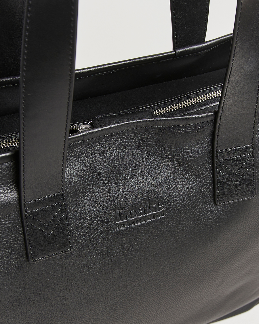 Heren | Tassen | Loake 1880 | Grained Leather Tote Black
