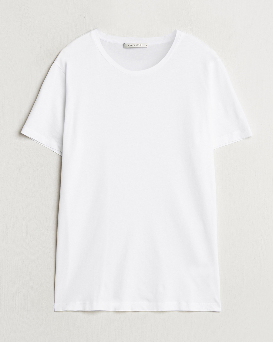 Heren | T-shirts | A Day's March | Lightweight T-Shirt White