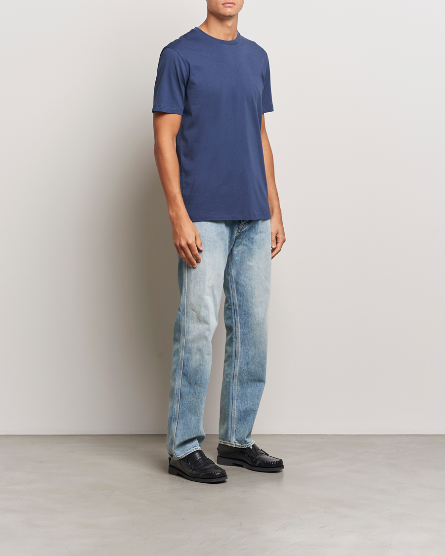 Homme | T-shirts | A Day's March | Midweight T-Shirt Brewers Blue