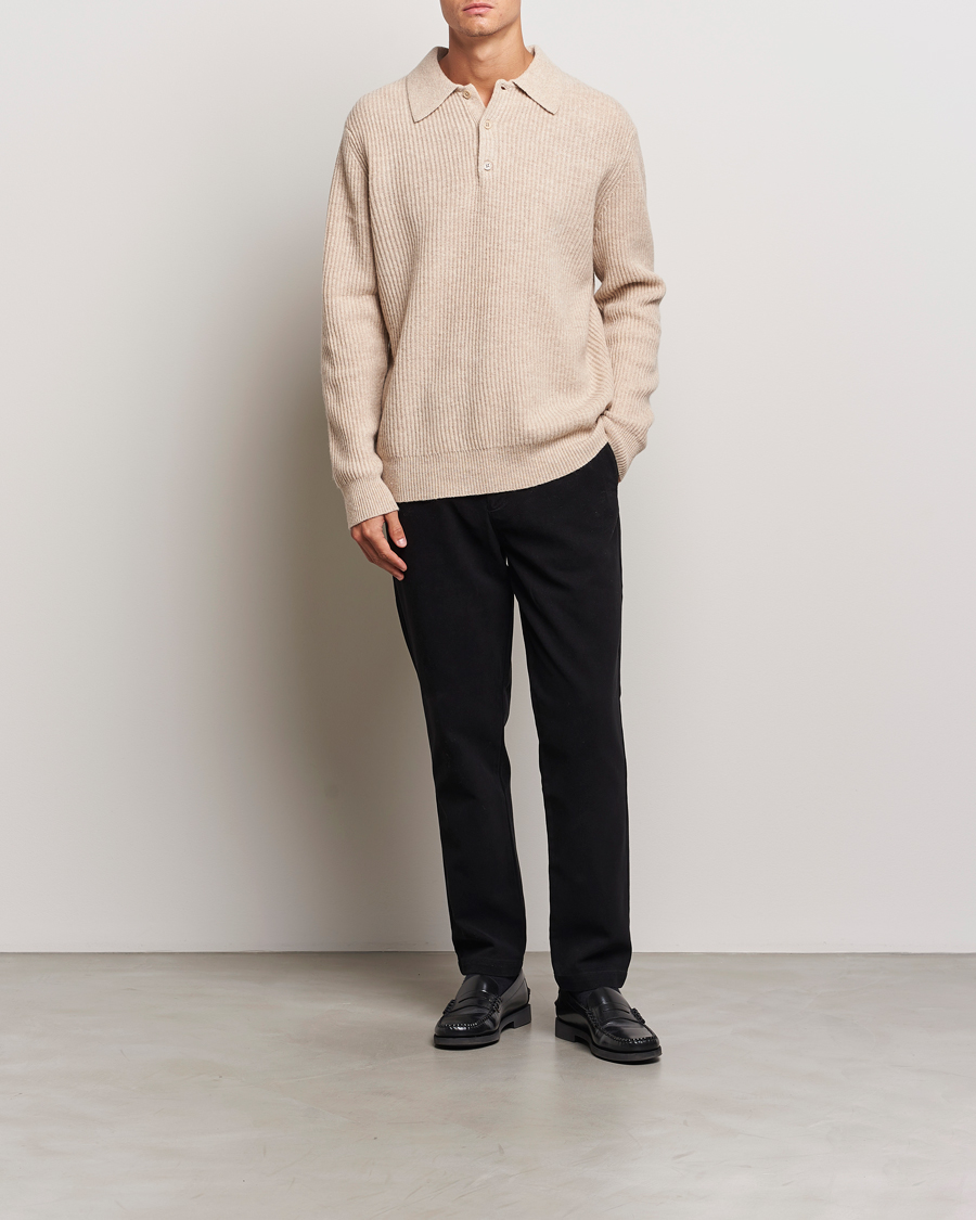 Heren | Broeken | A Day's March | Miller Cotton/Lyocell Trousers Black