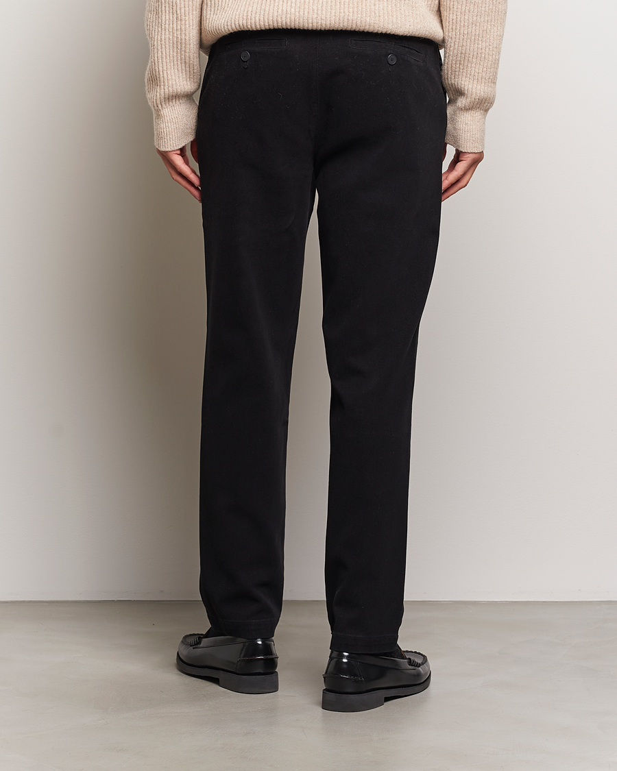 Heren | Broeken | A Day's March | Miller Cotton/Lyocell Trousers Black