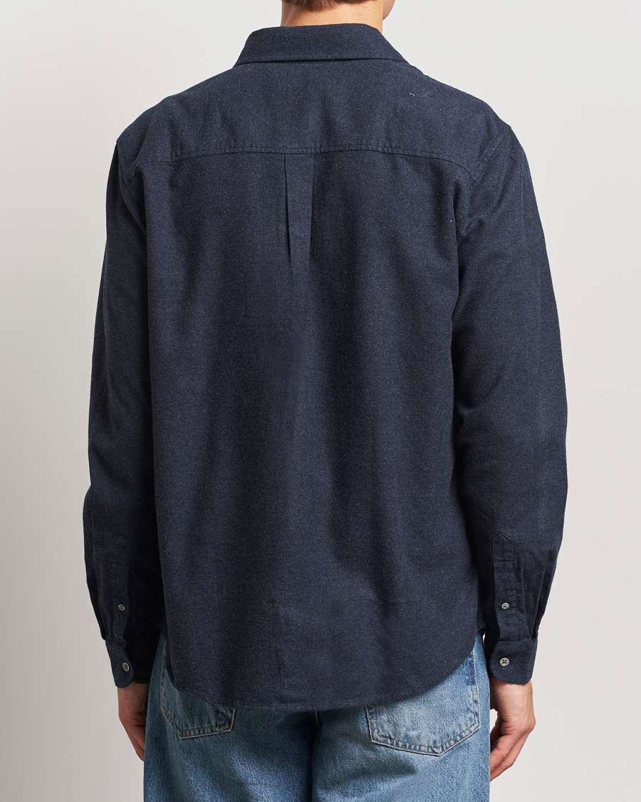 Heren | Overhemden | A Day's March | Newark Flannel Shirt Navy