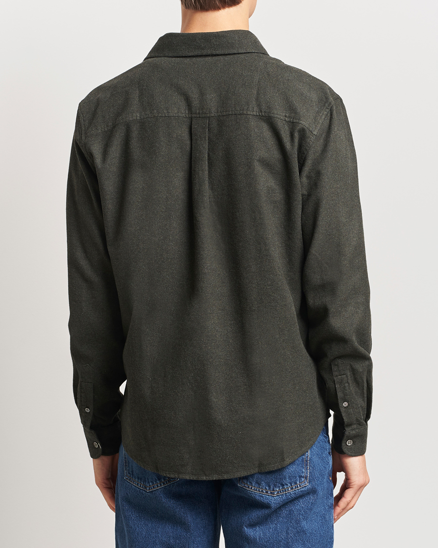 Heren | Overhemden | A Day's March | Newark Flannel Shirt Dark Green