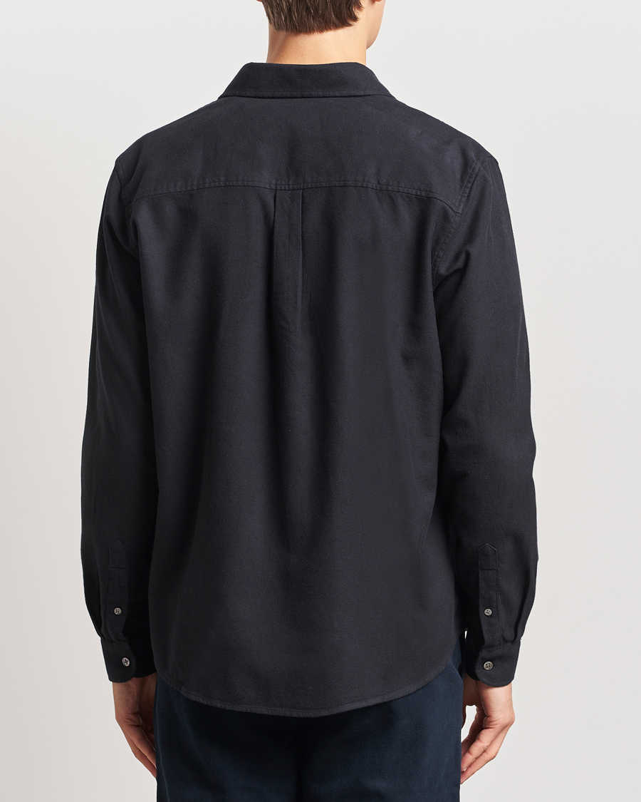 Homme | Chemises | A Day's March | Newark Flannel Shirt Black