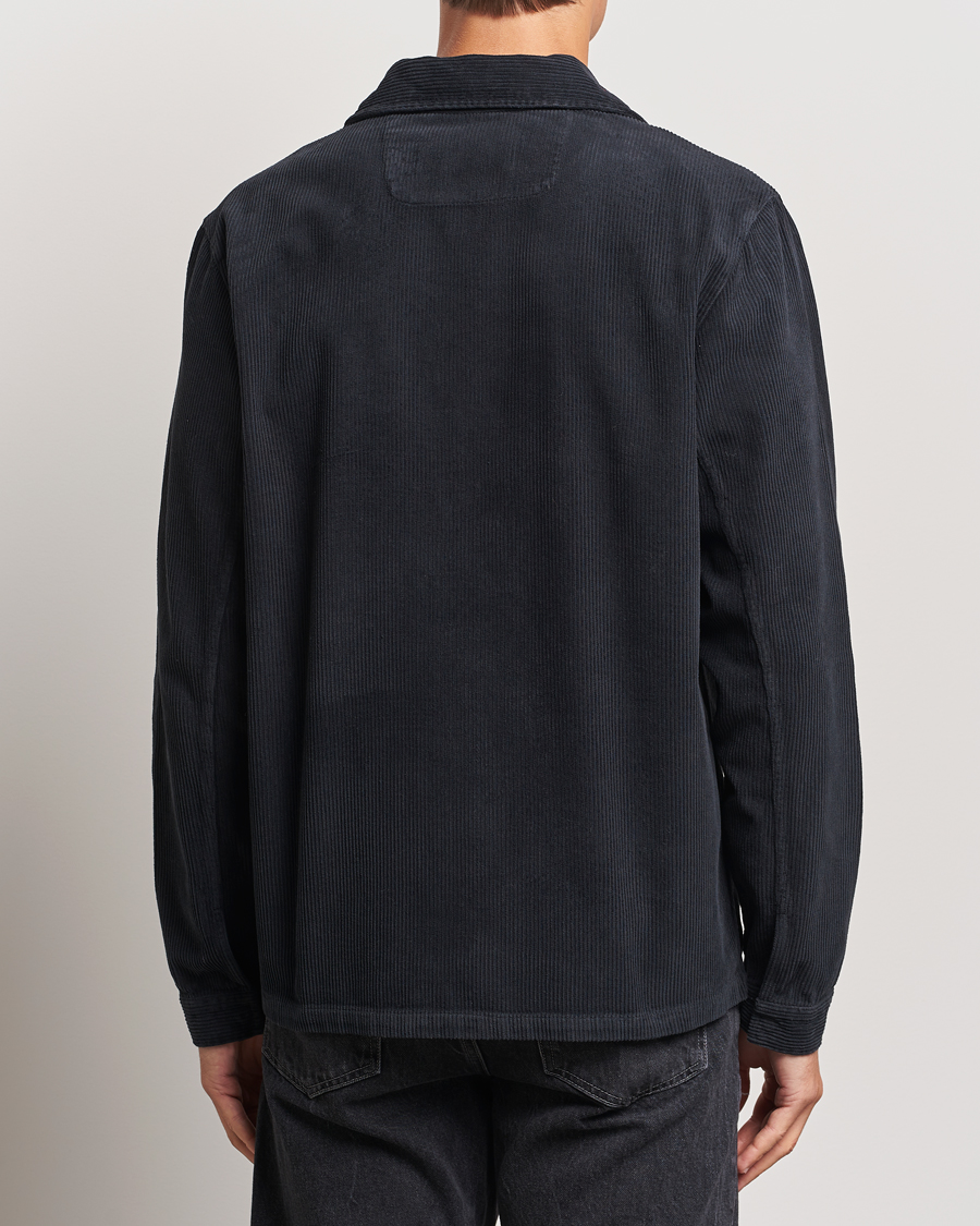 Homme | Chemises | A Day's March | Fraser Zip Corduroy Overshirt Black